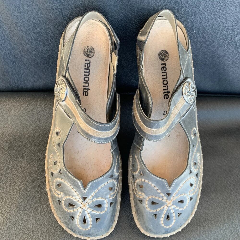 Remonte Sandals Flats Genuine Leather Womens Sz 40 Or 9.5